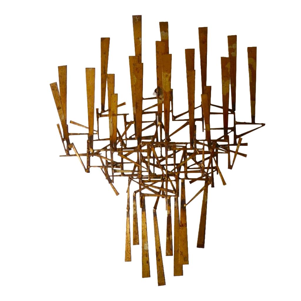 Original Wall Mounted Sculpture by William Bowie circa 1960 Titled "Hivaro" For Sale