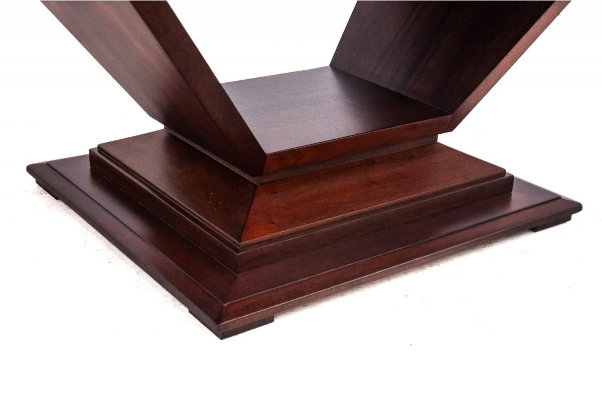 Original walnut extendable table, designed by Louis Majorelle, with 6 A For Sale 11