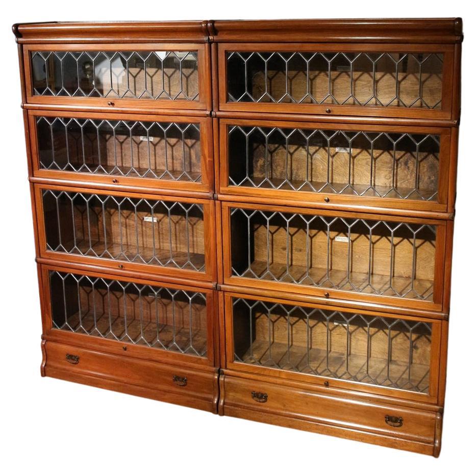 Original Walnut Globe Wernicke Bookcase at 1stDibs