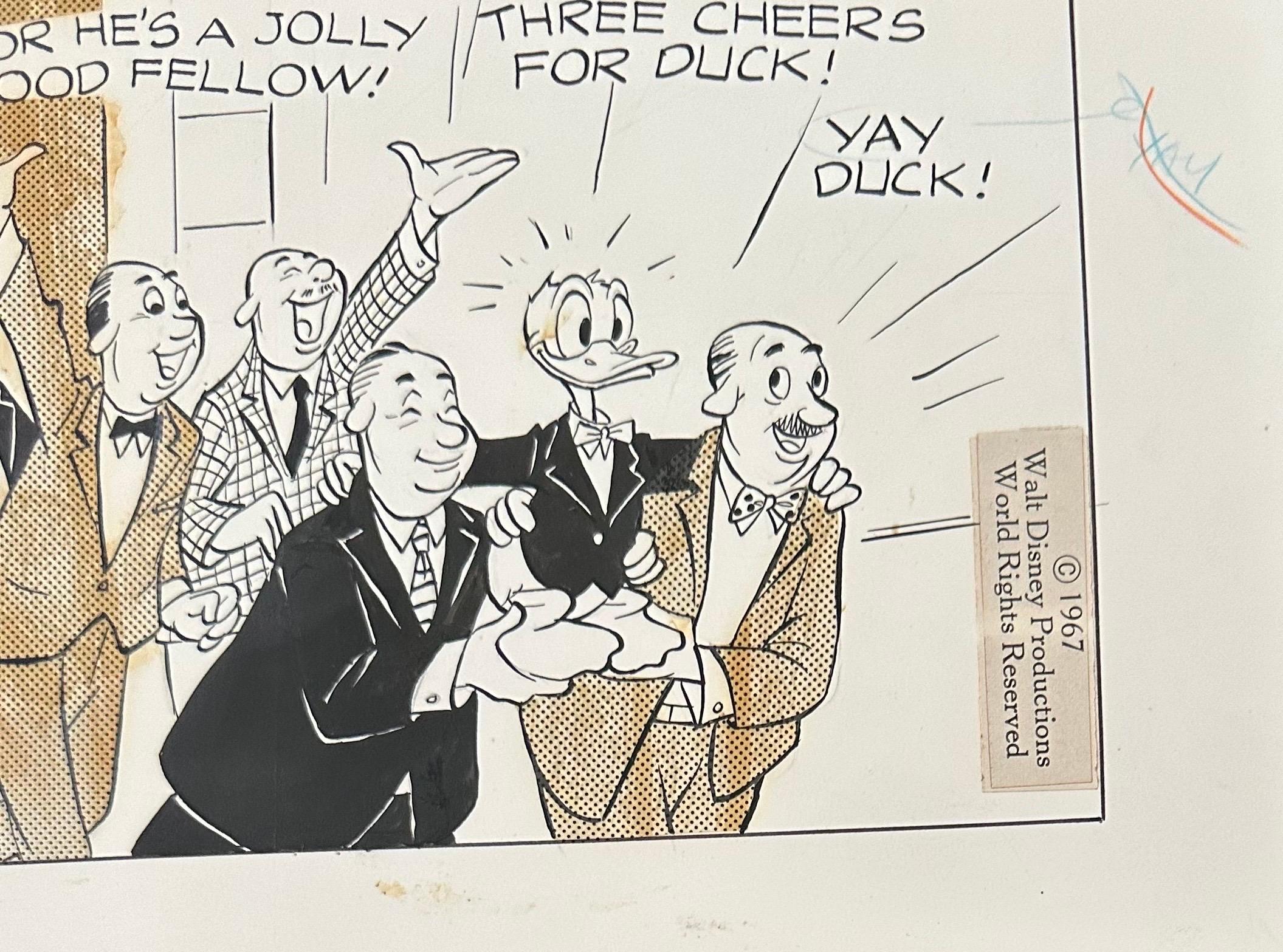 Original Walt Disney „Donald Duck“ Comic Strip-Kunst 1967 im Angebot 3