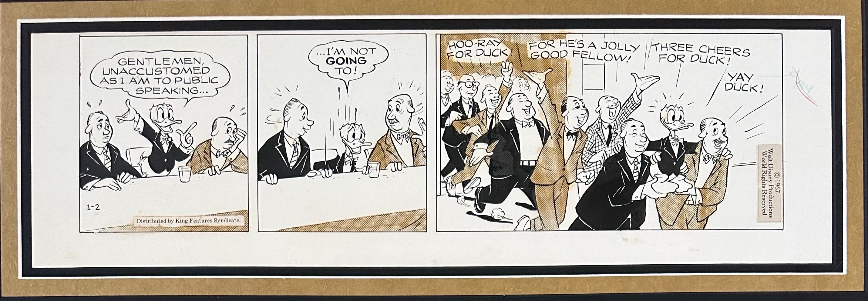 Original Walt Disney „Donald Duck“ Comic Strip-Kunst 1967 im Zustand „Gut“ im Angebot in San Diego, CA