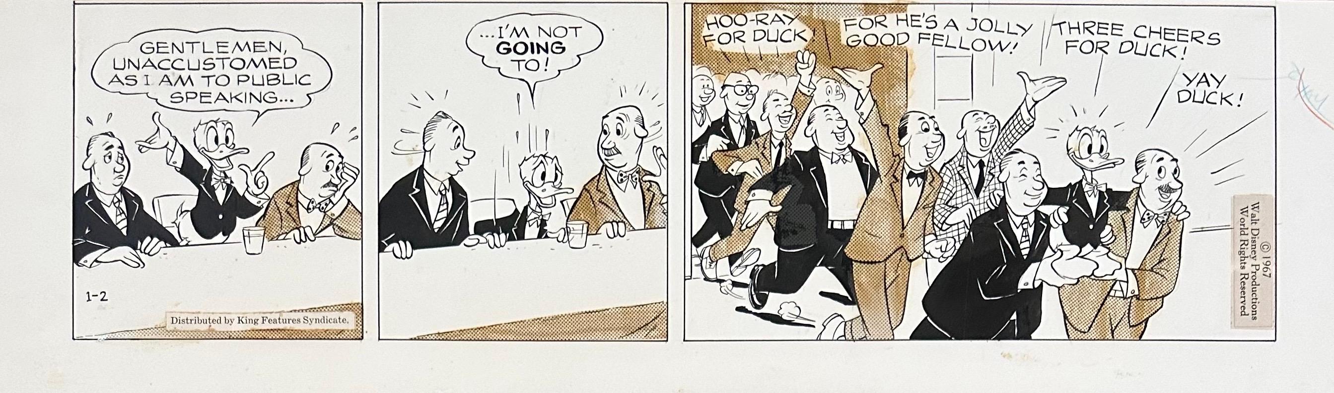 Original Walt Disney „Donald Duck“ Comic Strip-Kunst 1967 (20. Jahrhundert) im Angebot