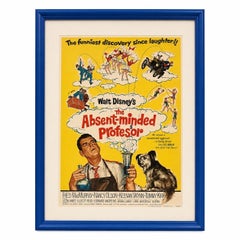 Poster originale del film di Walt Disney “Il professore distratto”, 1961, incorniciato