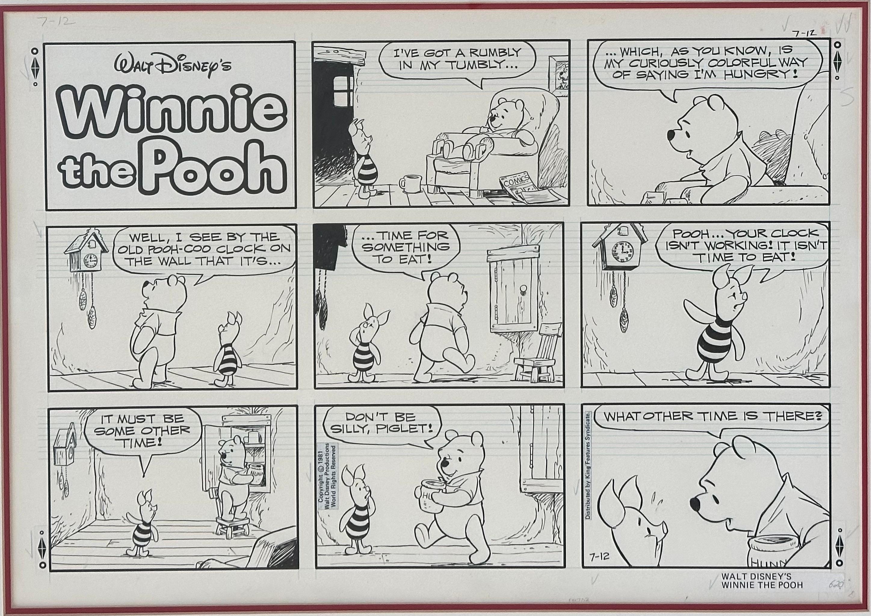 Schwer zu findender Original-Comicstrip von Walt Disney 