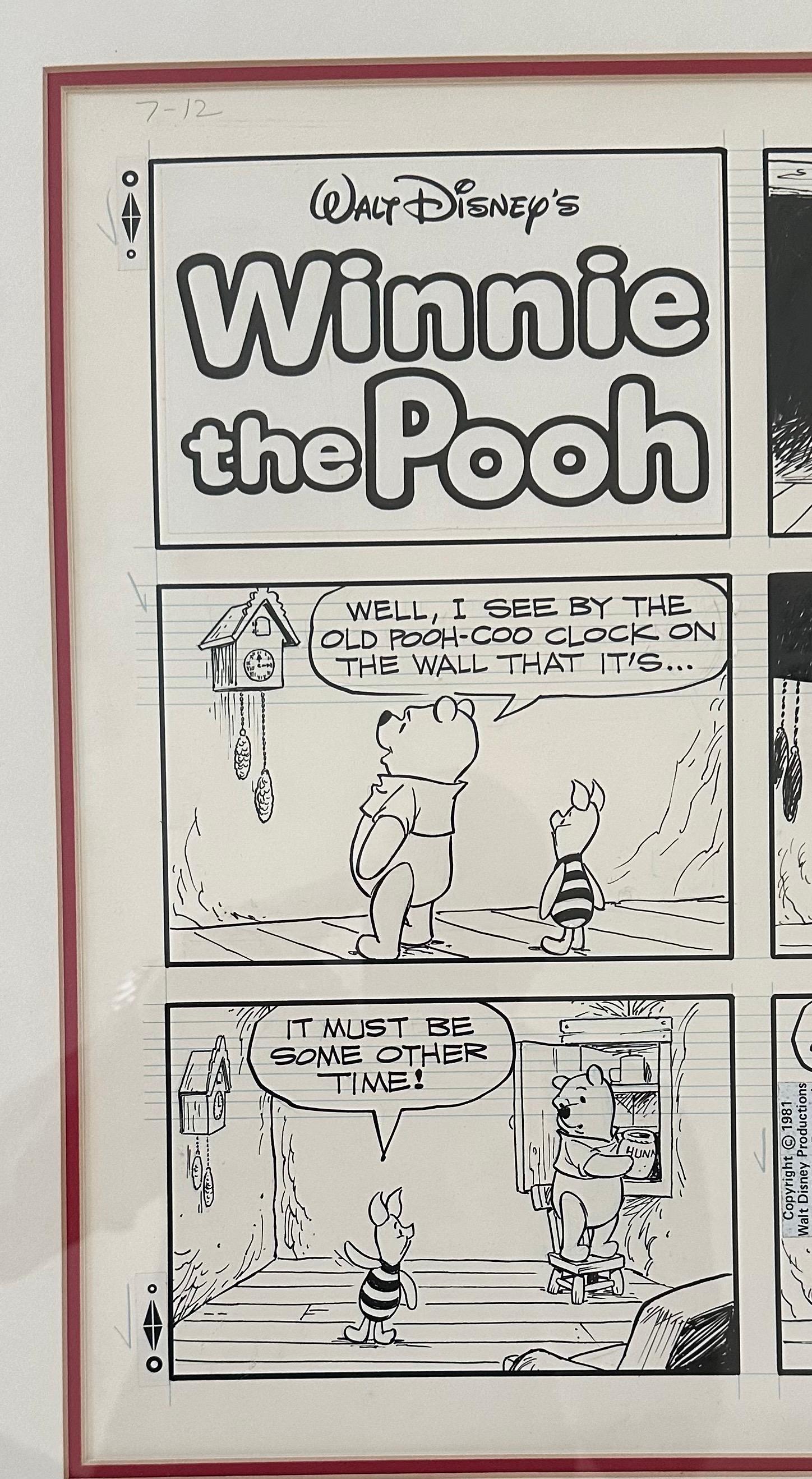 Original Walt Disney „Winnie the Pooh“ Comic Strip-Kunstwerk 1981 im Angebot 1