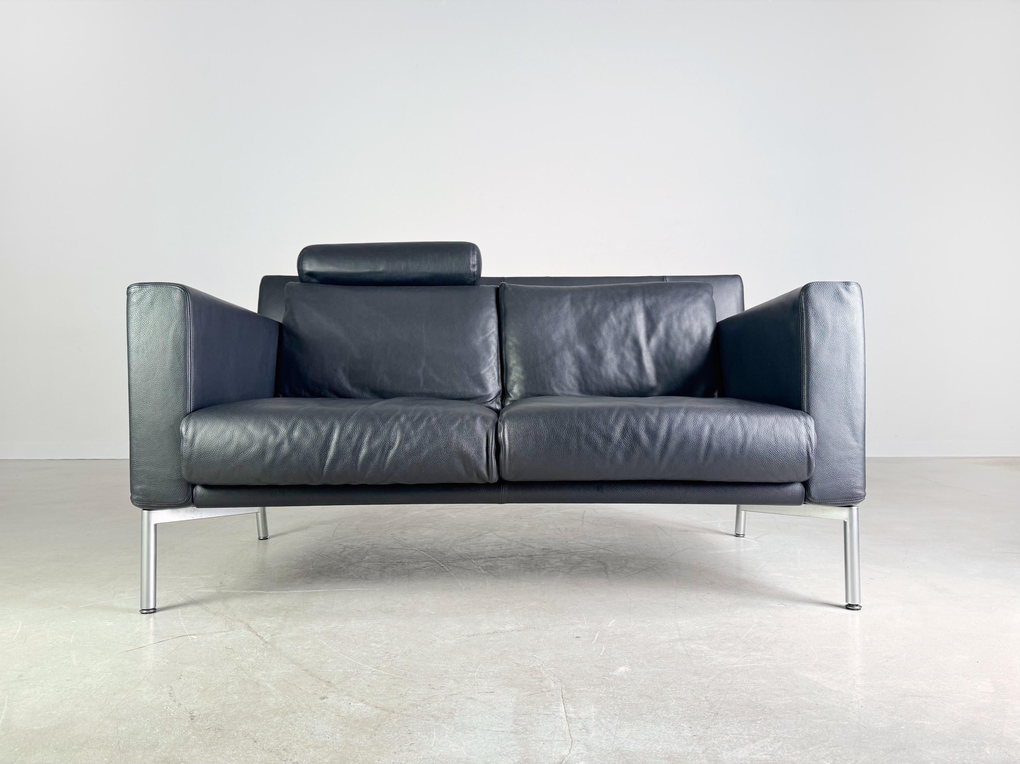 Original Walter Knoll Design Sofa-Kommode Jason 390 Leder schwarz (Postmoderne)