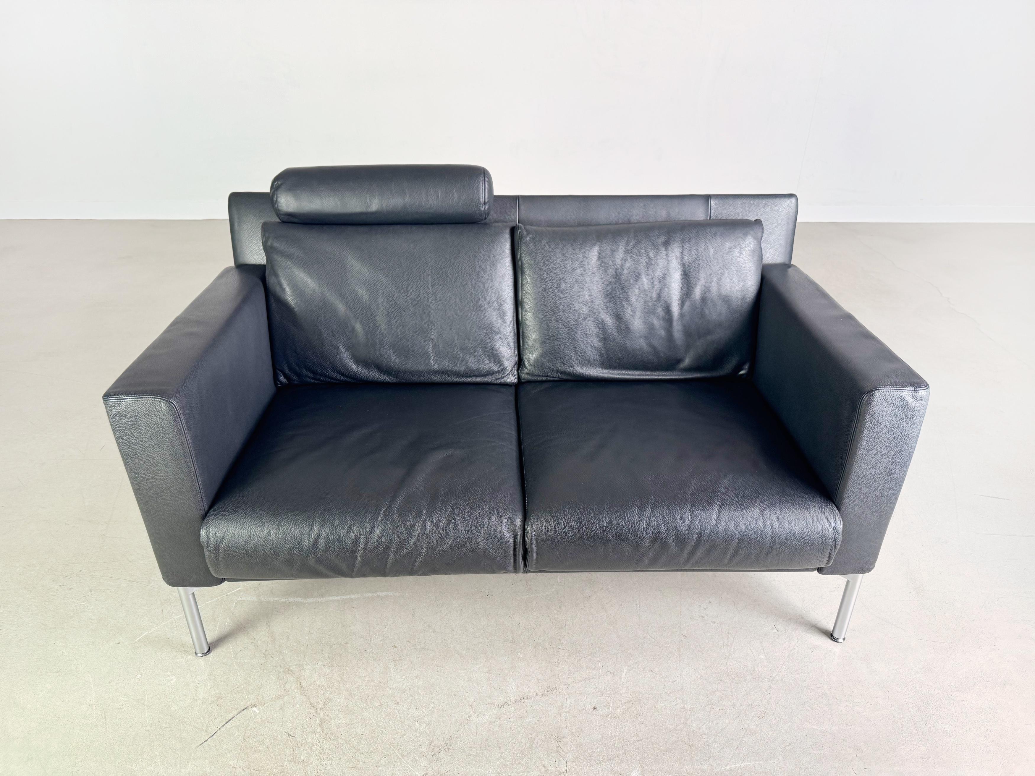 Original Walter Knoll Design Sofa-Kommode Jason 390 Leder schwarz (Deutsch)