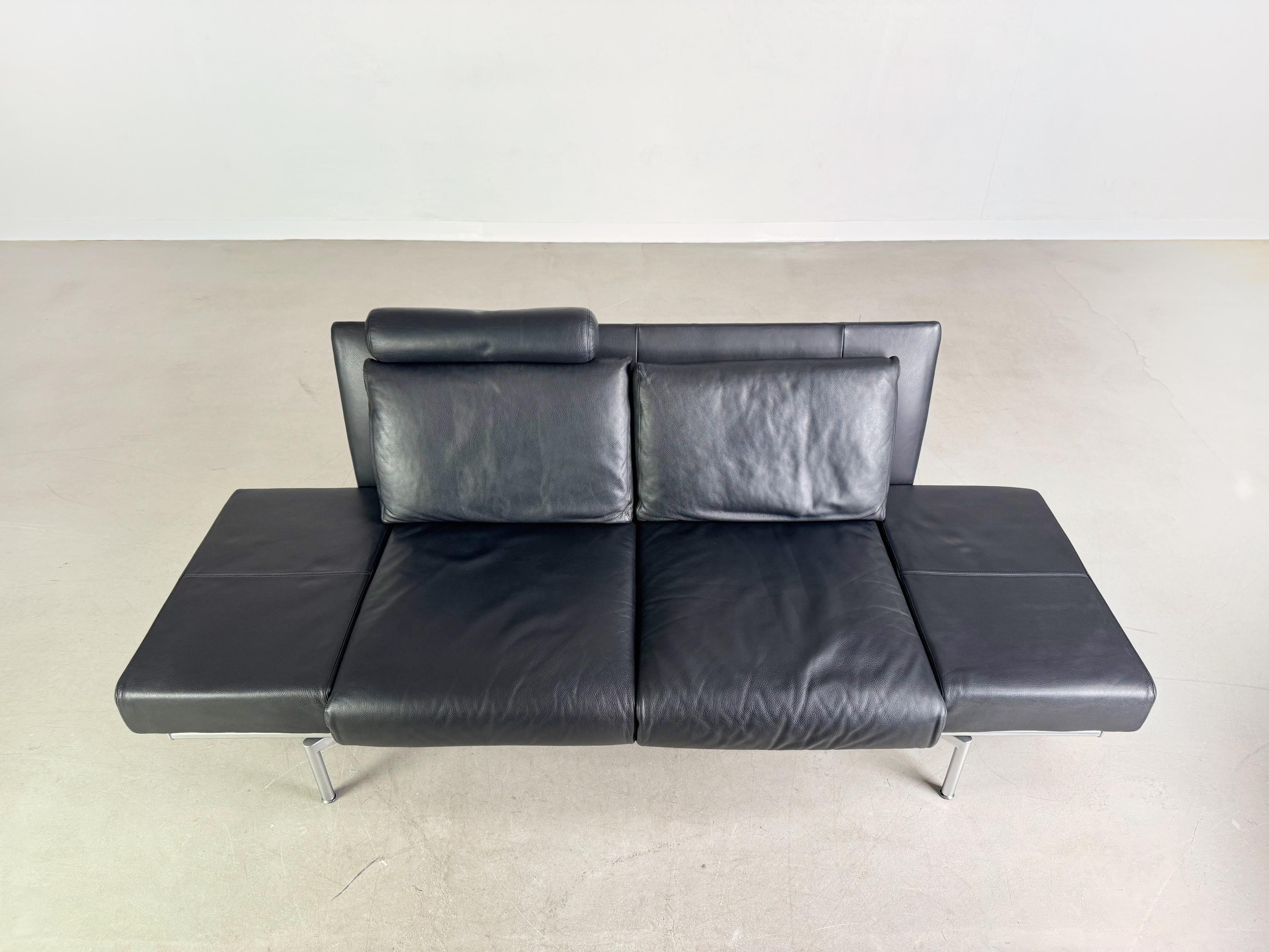 Original Walter Knoll Design Sofa-Kommode Jason 390 Leder schwarz 1