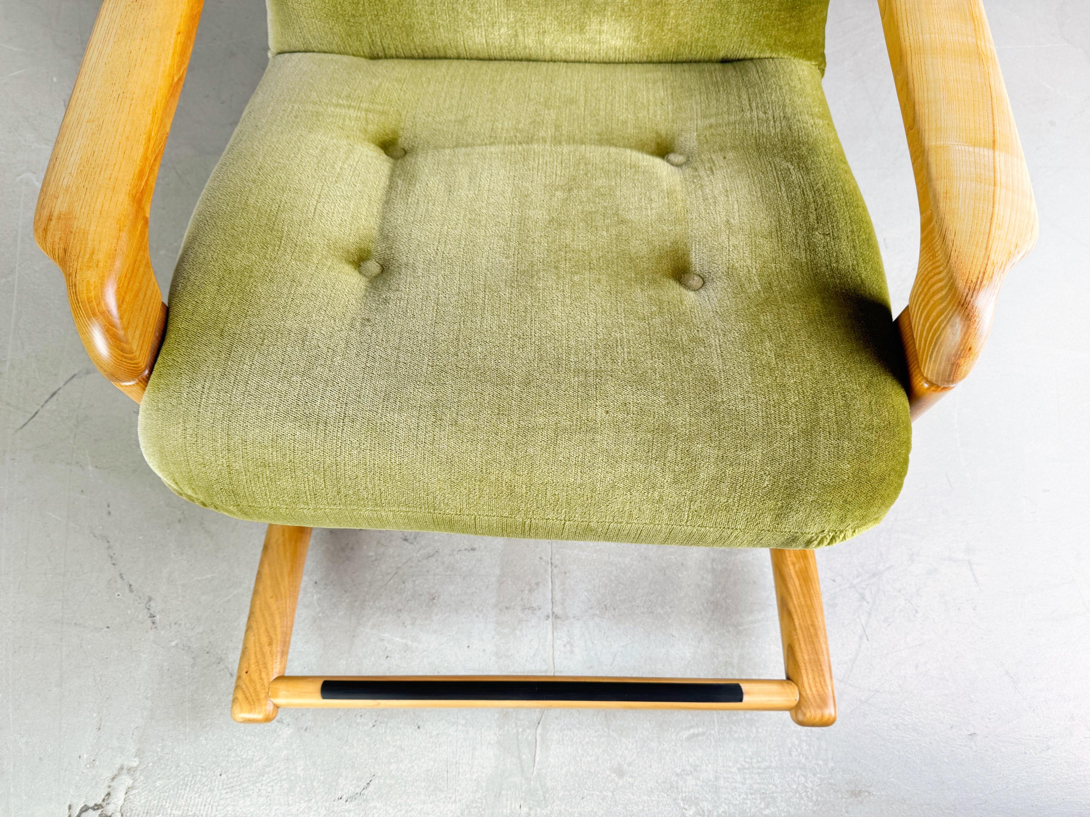Original Walter Knoll Midcentury rocking chair vintage 1960s In Good Condition For Sale In Berlin, DE