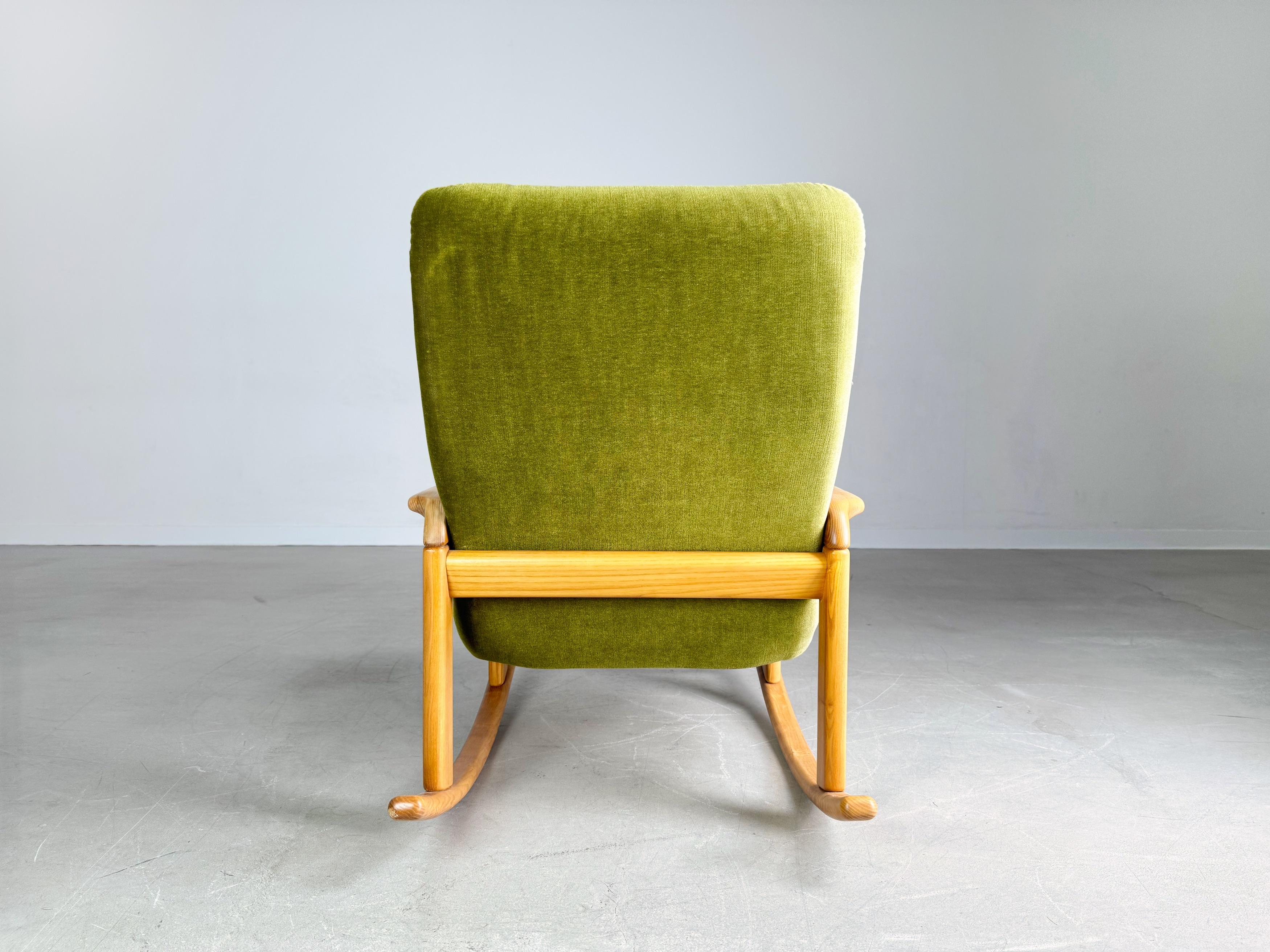 Wood Original Walter Knoll Midcentury rocking chair vintage 1960s For Sale