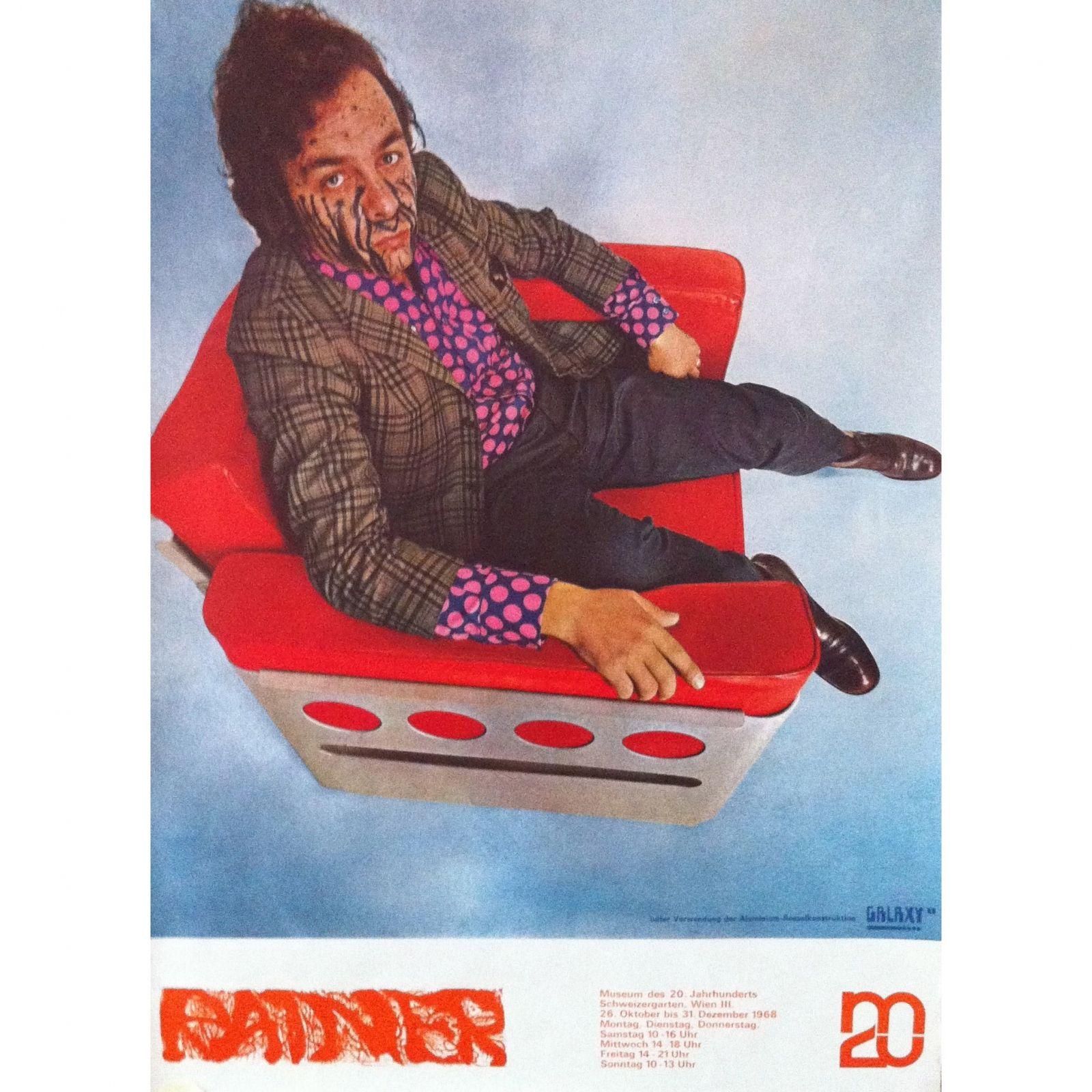 Mid-20th Century Original Walter Pichler, Silver Anodized Aluminum, Leather Galaxy Chair, 1966 For Sale
