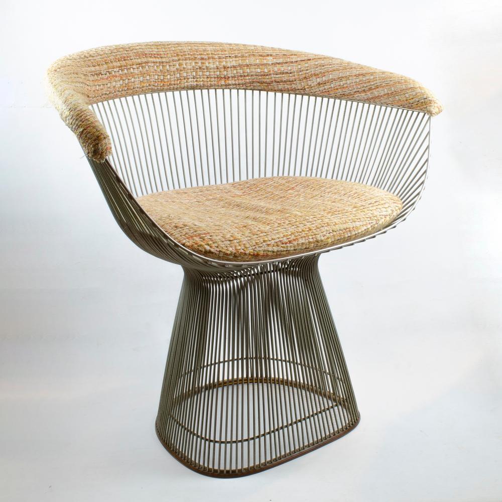 Plated Warren Platner Dining Chairs for Knoll