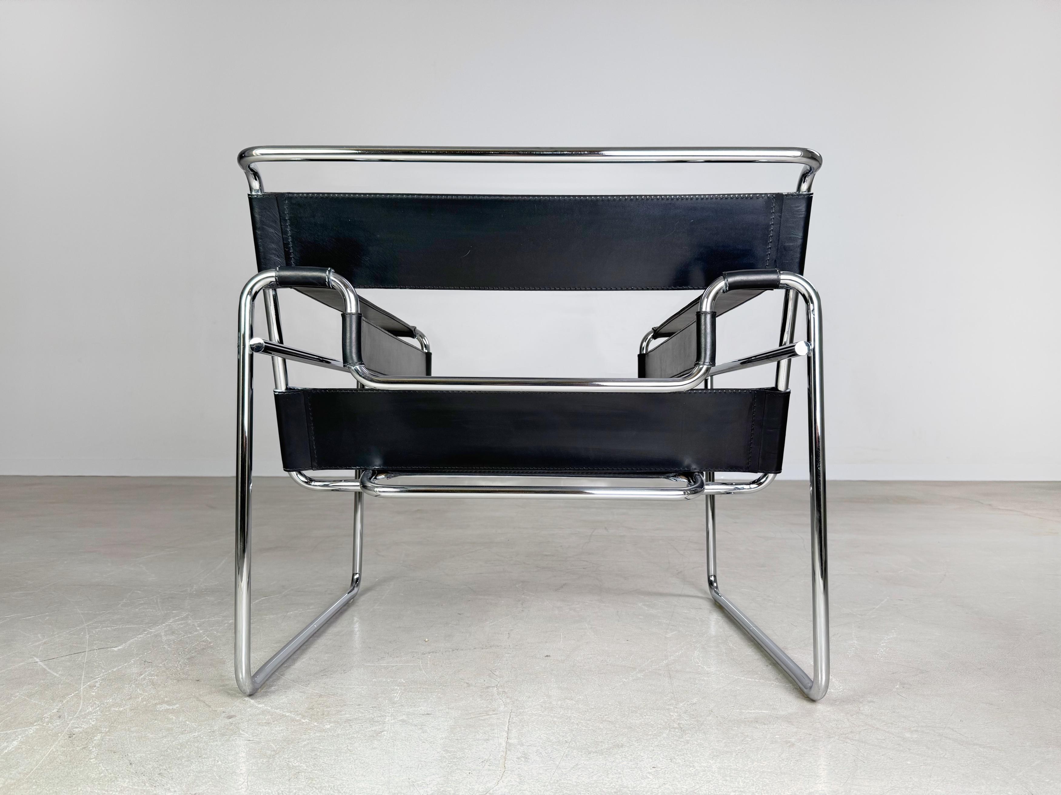 Original Wassily Sessel Knoll International Marcel Breuer schwarz For Sale 3