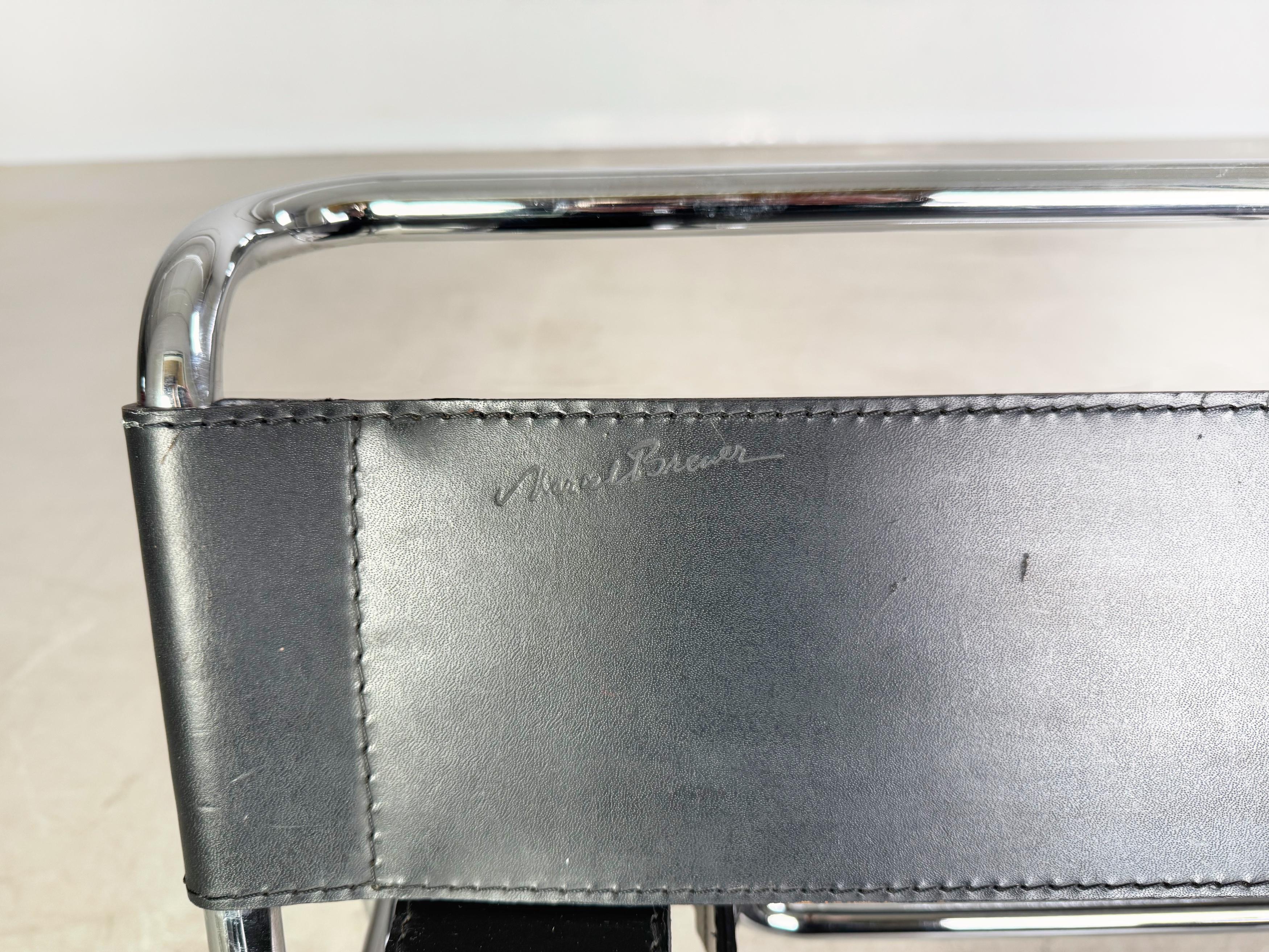 Original Wassily Sessel Knoll International Marcel Breuer schwarz For Sale 1