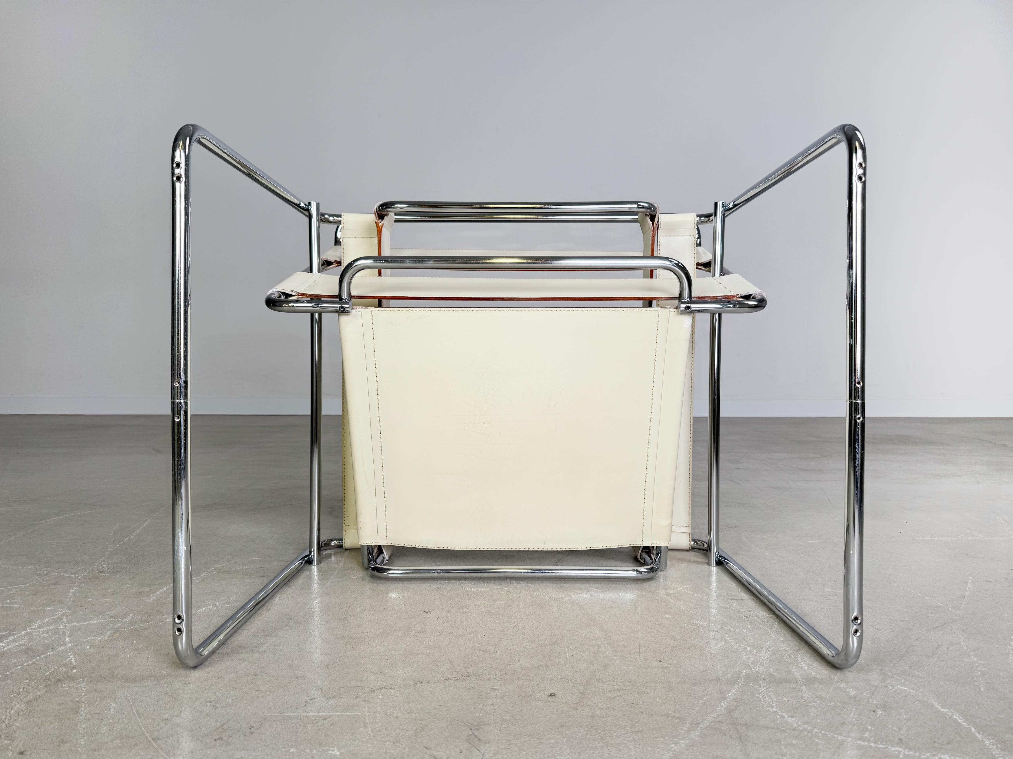 Original Wassily Sessel Knoll International Marcel Breuer weiß For Sale 3