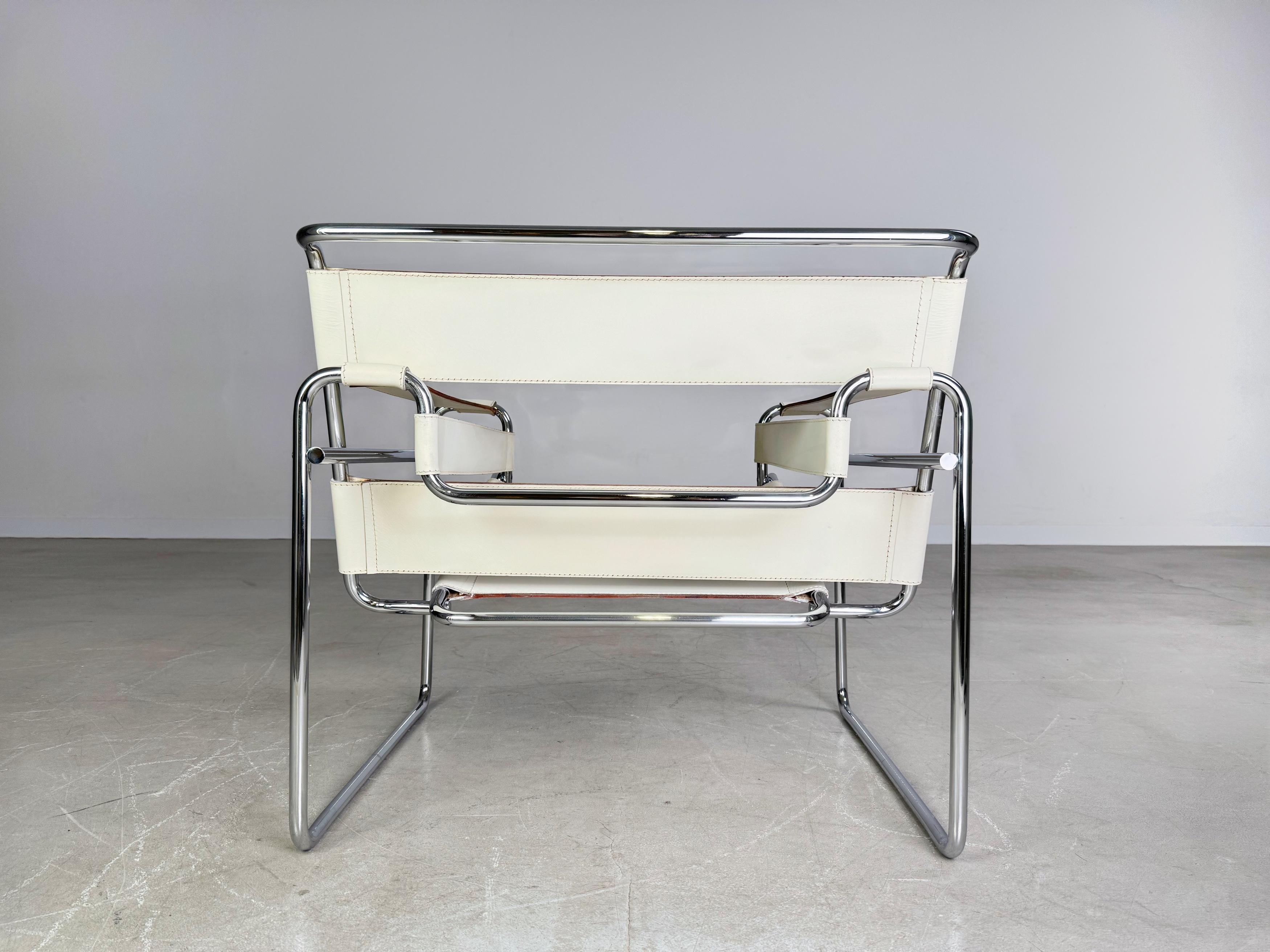 Original Wassily Sessel Knoll International Marcel Breuer weiß For Sale 2