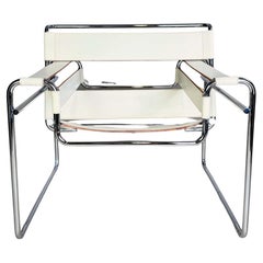 Vintage Original Wassily Sessel Knoll International Marcel Breuer weiß