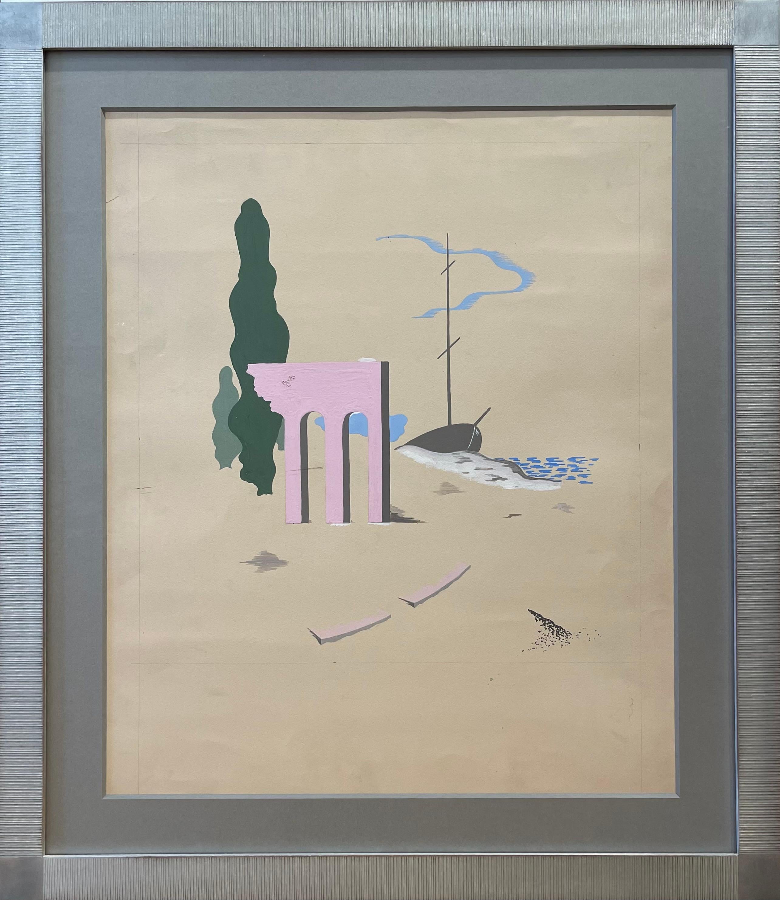 Original Watercolor by Boris Lacroix, France, Art Déco, circa 1930