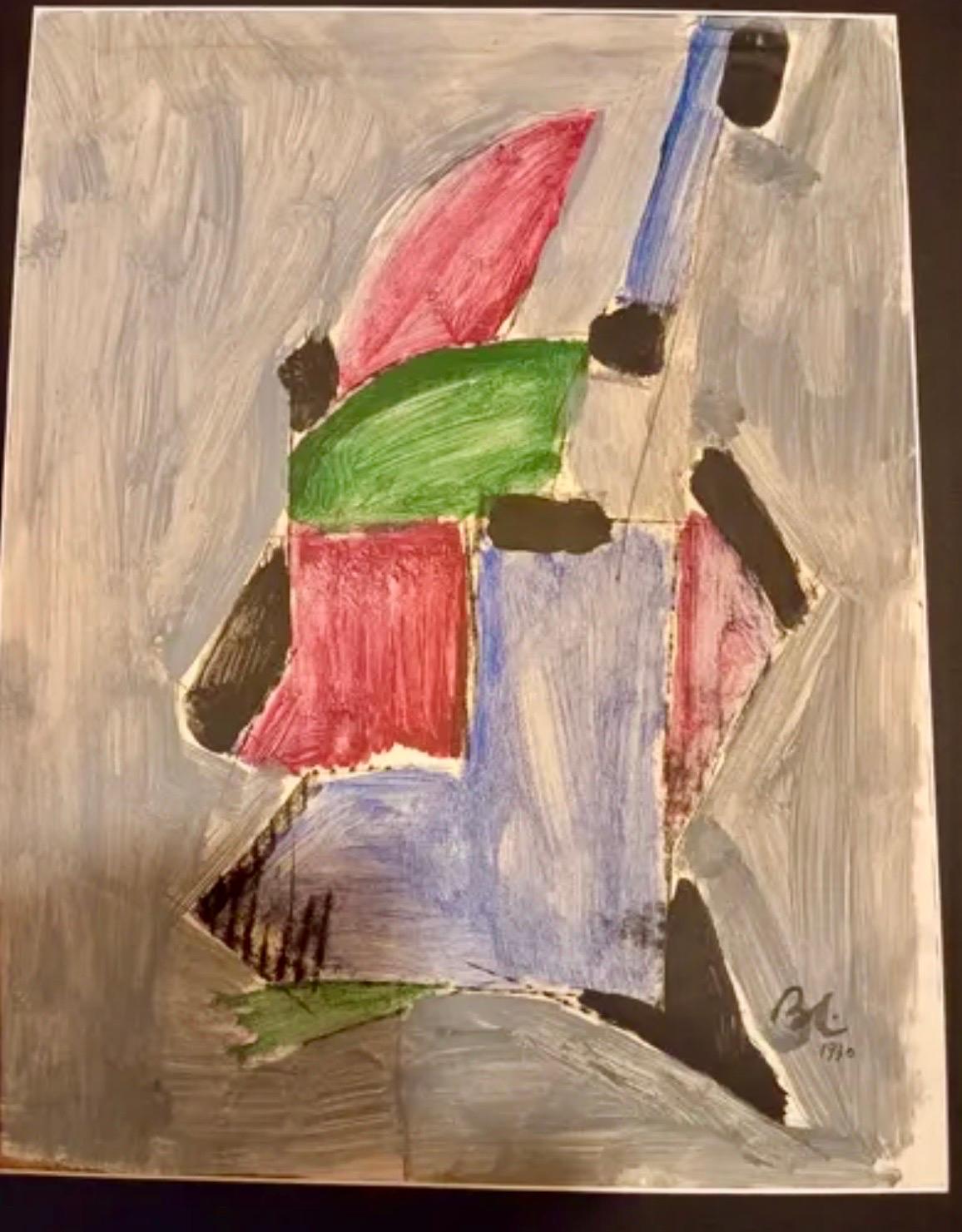 The circa 1930 original watercolor by Jean Boris Lacroix, titled 