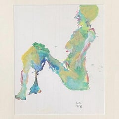 Aquarelle figurative originale de Martin Sumers