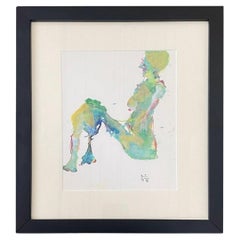 Pittura figurativa originale ad acquerello di Martin Sumers