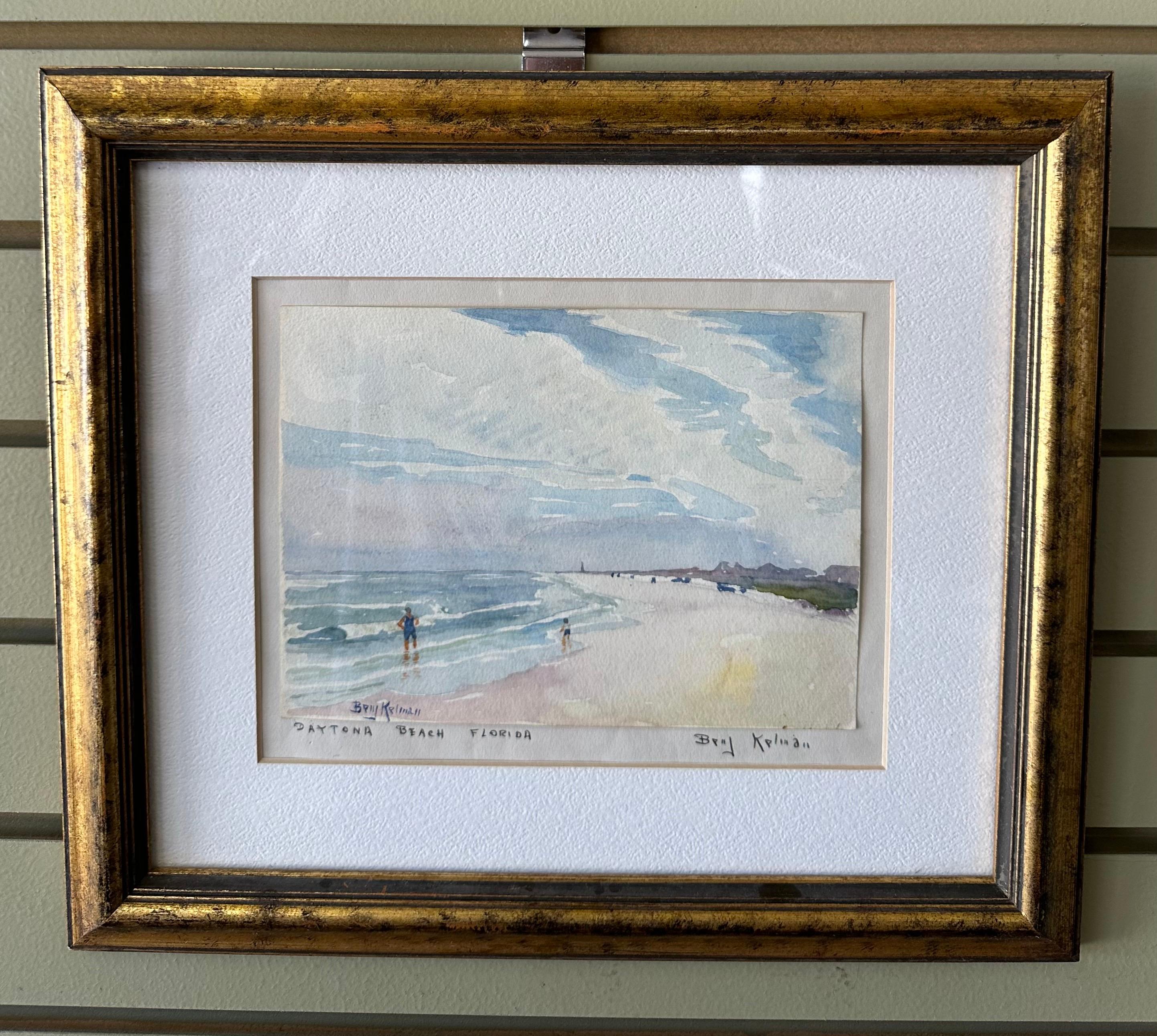 Aquarellgemälde „Daytona Beach - Florida“ von Benjamin Kelman, Original im Angebot 2