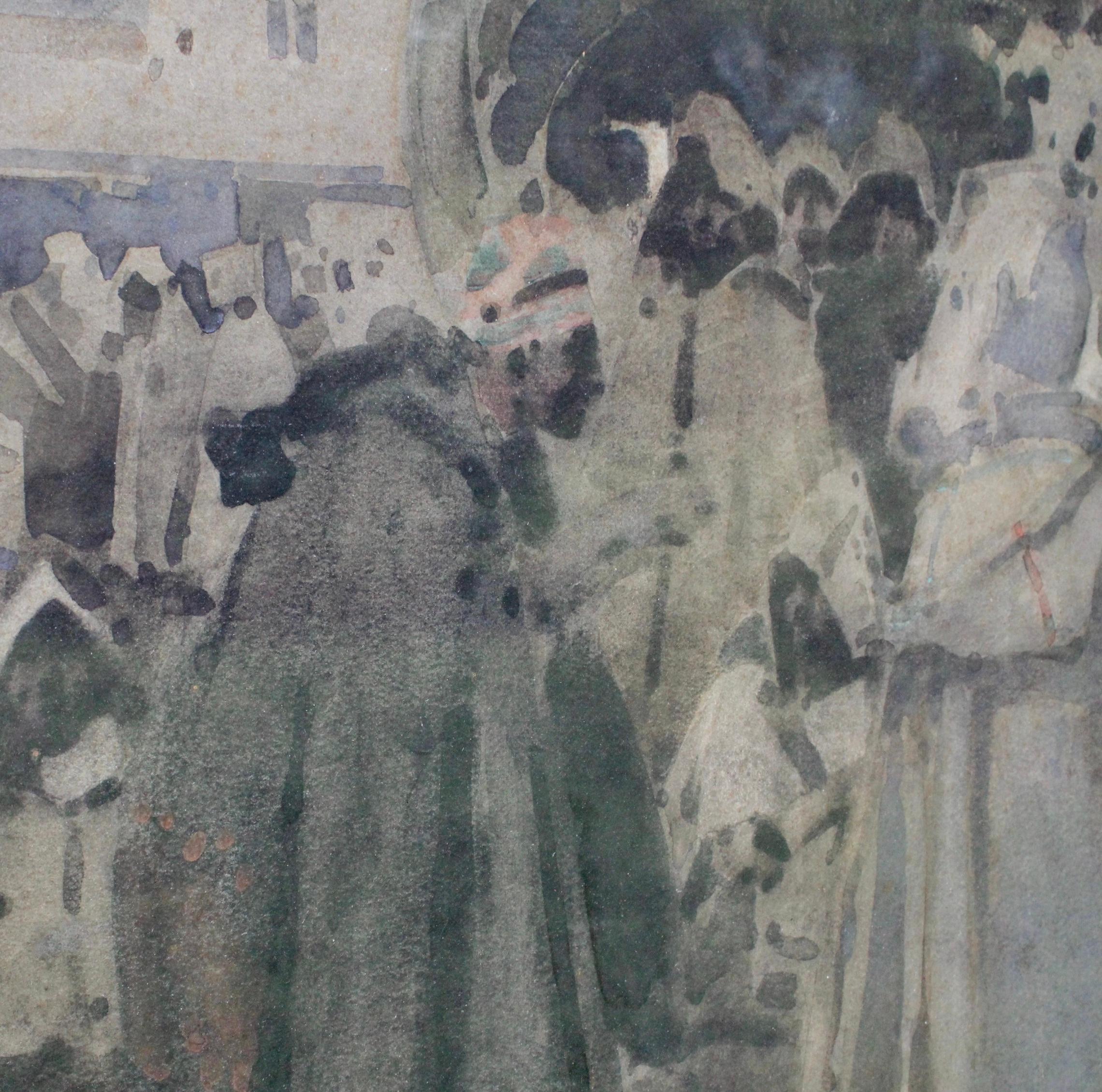 Original Watercolour By Sir Frank Brangwyn 'The Soothsayer' (Arts and Crafts) im Angebot