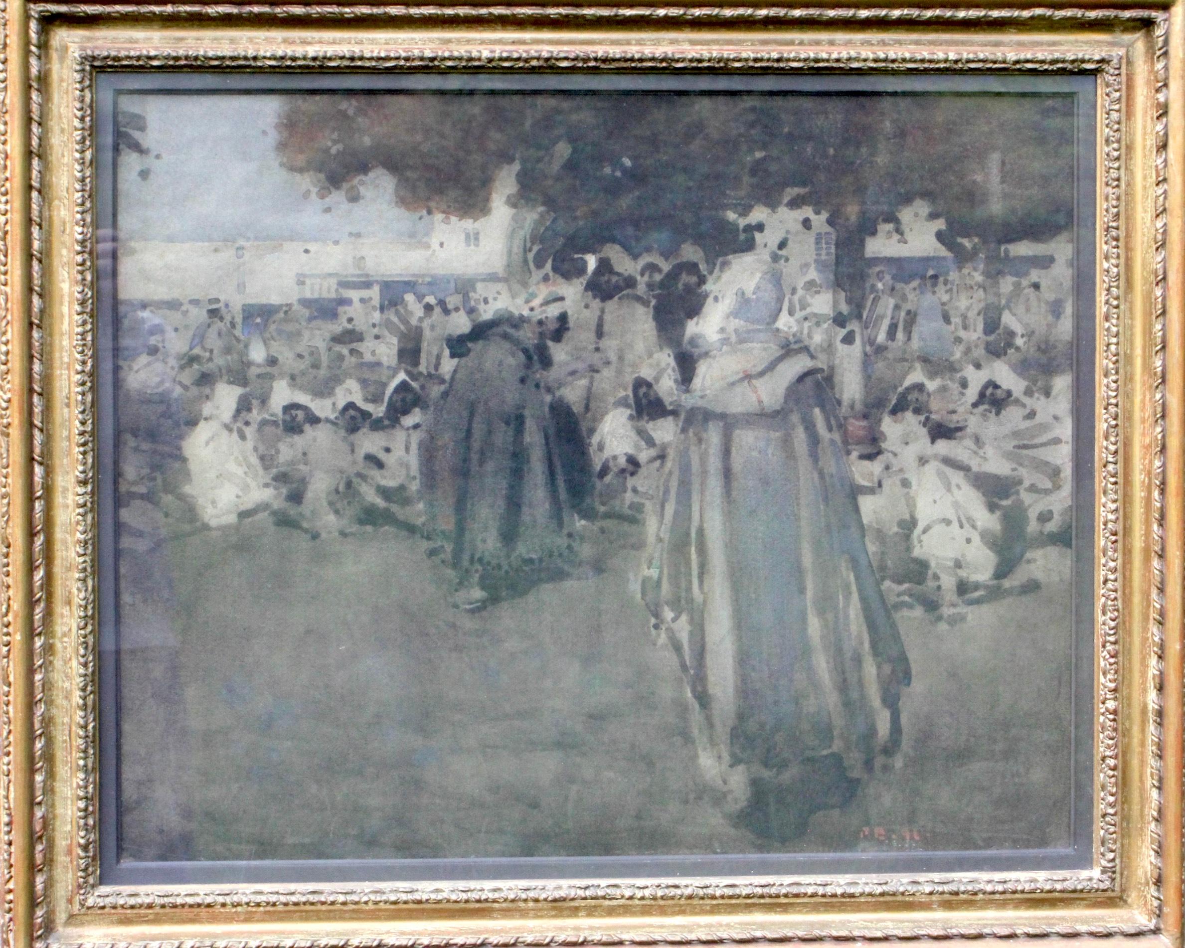 Original Watercolour By Sir Frank Brangwyn 'The Soothsayer' (Englisch) im Angebot