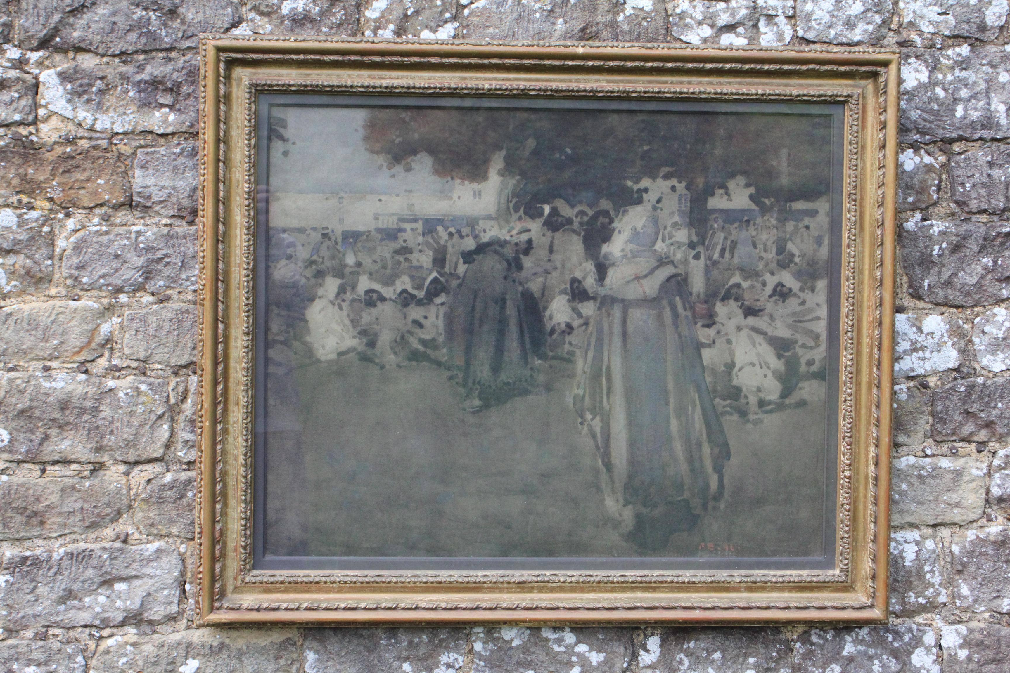 Original Watercolour By Sir Frank Brangwyn 'The Soothsayer' im Zustand „Gut“ im Angebot in Petworth, GB