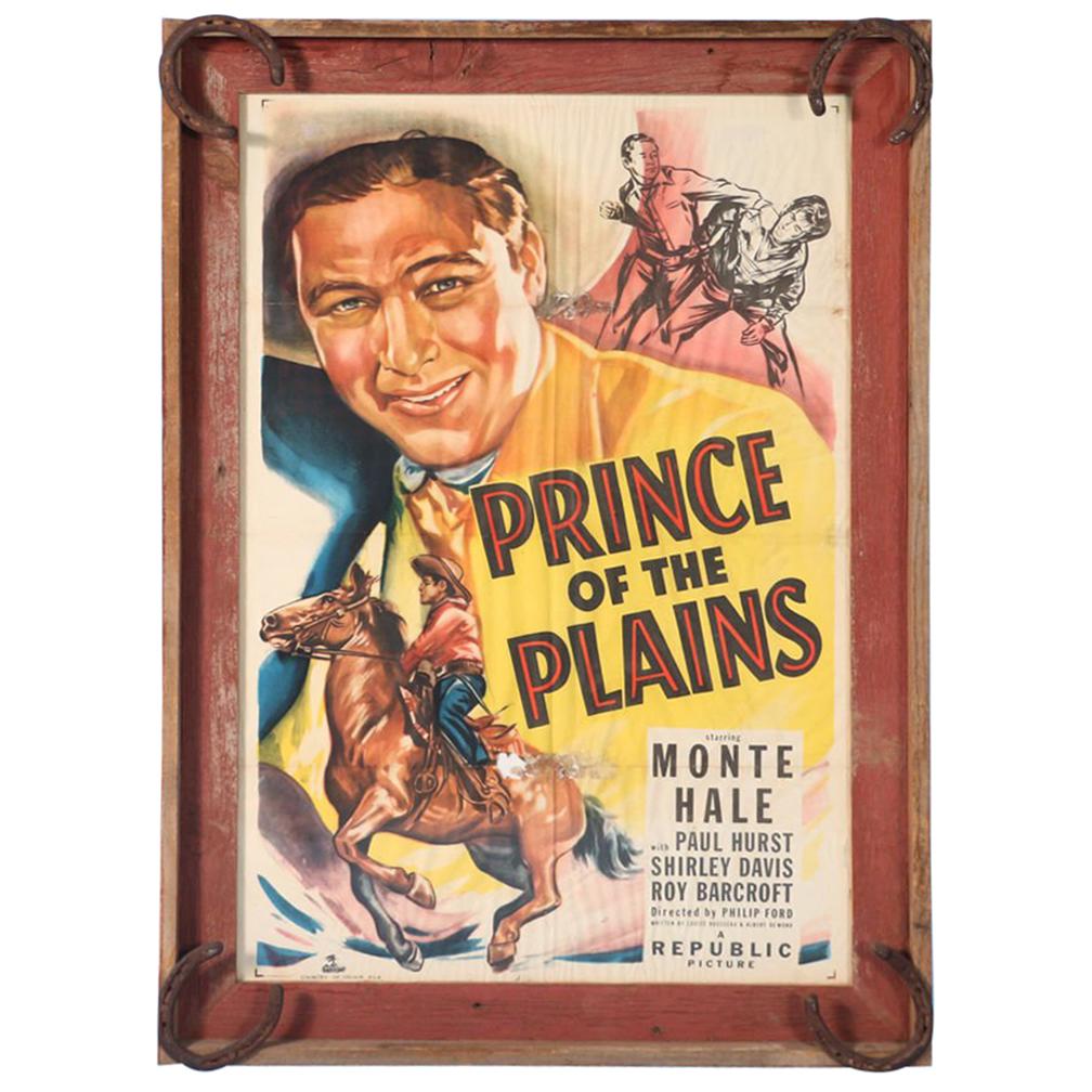 Original Western Movie Poster of "Prince of the Plains", Starring Monte Hale