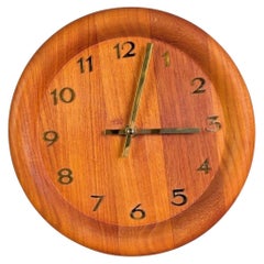 Originale Westminster Clocks Copenhagen Midcentury Wanduhr MCM Teak