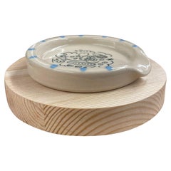 Original Wheel Thrown Hand Painted Ceramic Doodle Spoon Rest