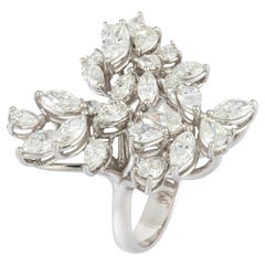 Original White 18K Gold White Diamond Ring for Her