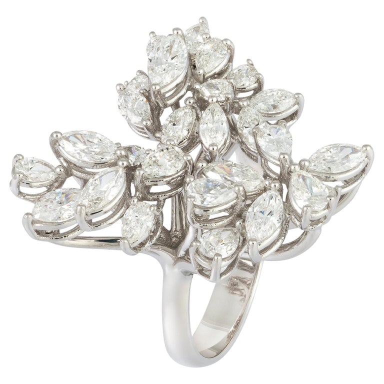 Customizable Original White 18K Gold White Diamond Ring for Her For Sale at  1stDibs
