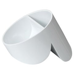 Original White 'Colleoni' Bowl by Enzo Mari for Danese Milano. Italy, 1970s