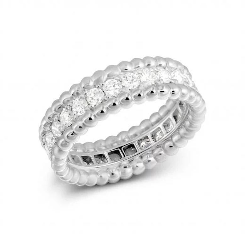Original Weißer Diamantband Eleganter Ring aus Weißgold für Sie (Moderne) im Angebot
