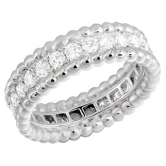 Original White Diamond Band Elegant White Gold Ring for Her