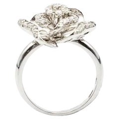 Eleganter Ring aus Weißgold mit weißen Diamanten für ihr Weißgold