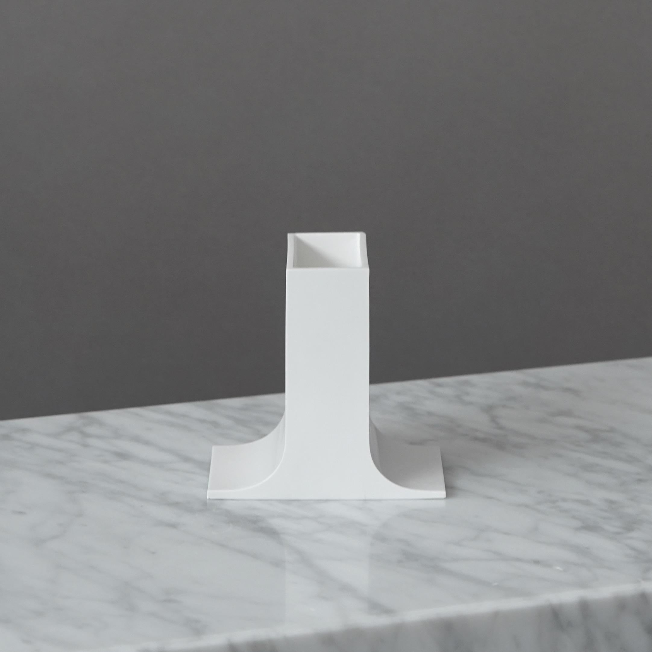 Mid-Century Modern Original White 'Lampedusa' Vase by Enzo Mari for Danese Milano. Italy, 1960s For Sale
