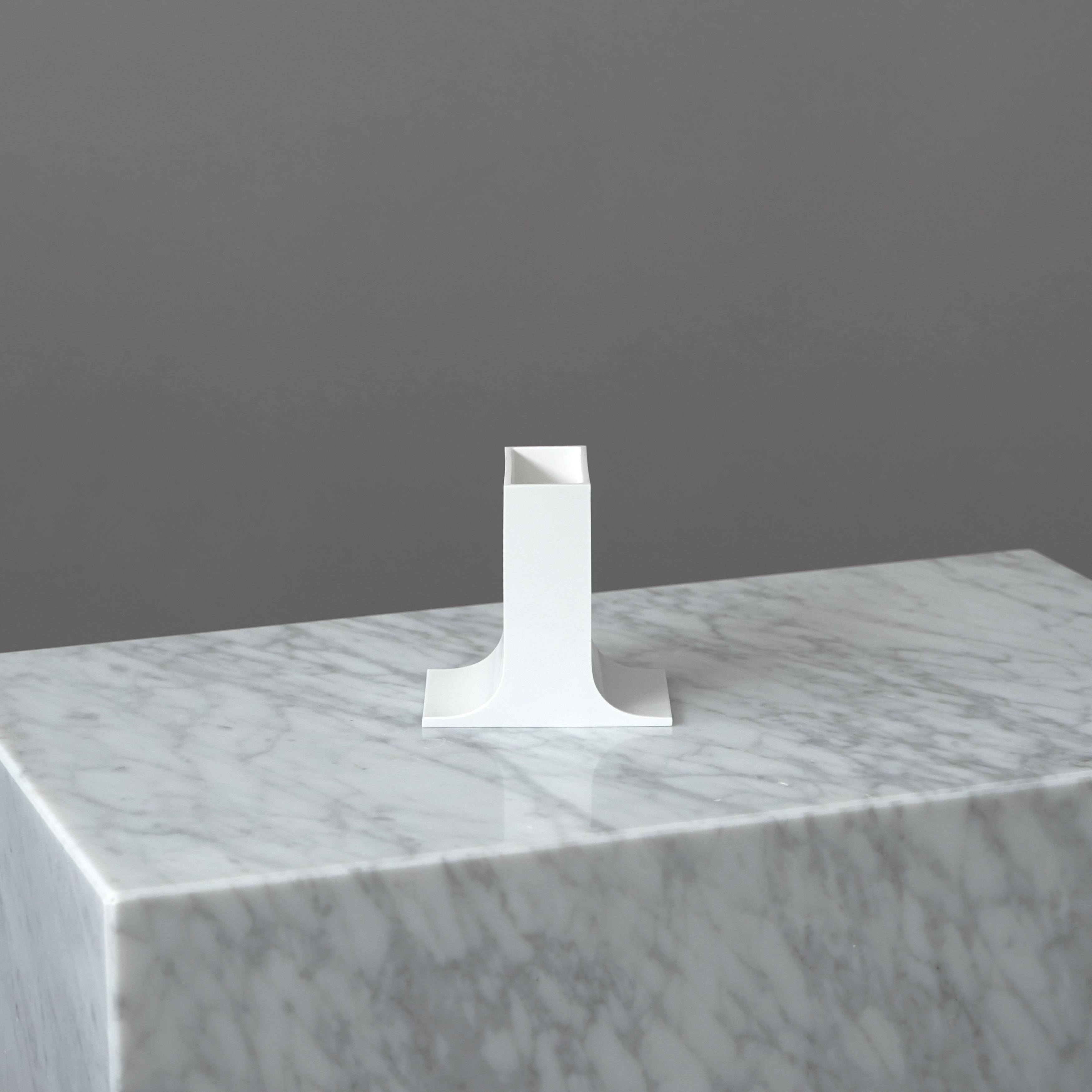Mid-Century Modern Original White 'Lampedusa' Vase by Enzo Mari for Danese Milano. Italy, 1960s For Sale