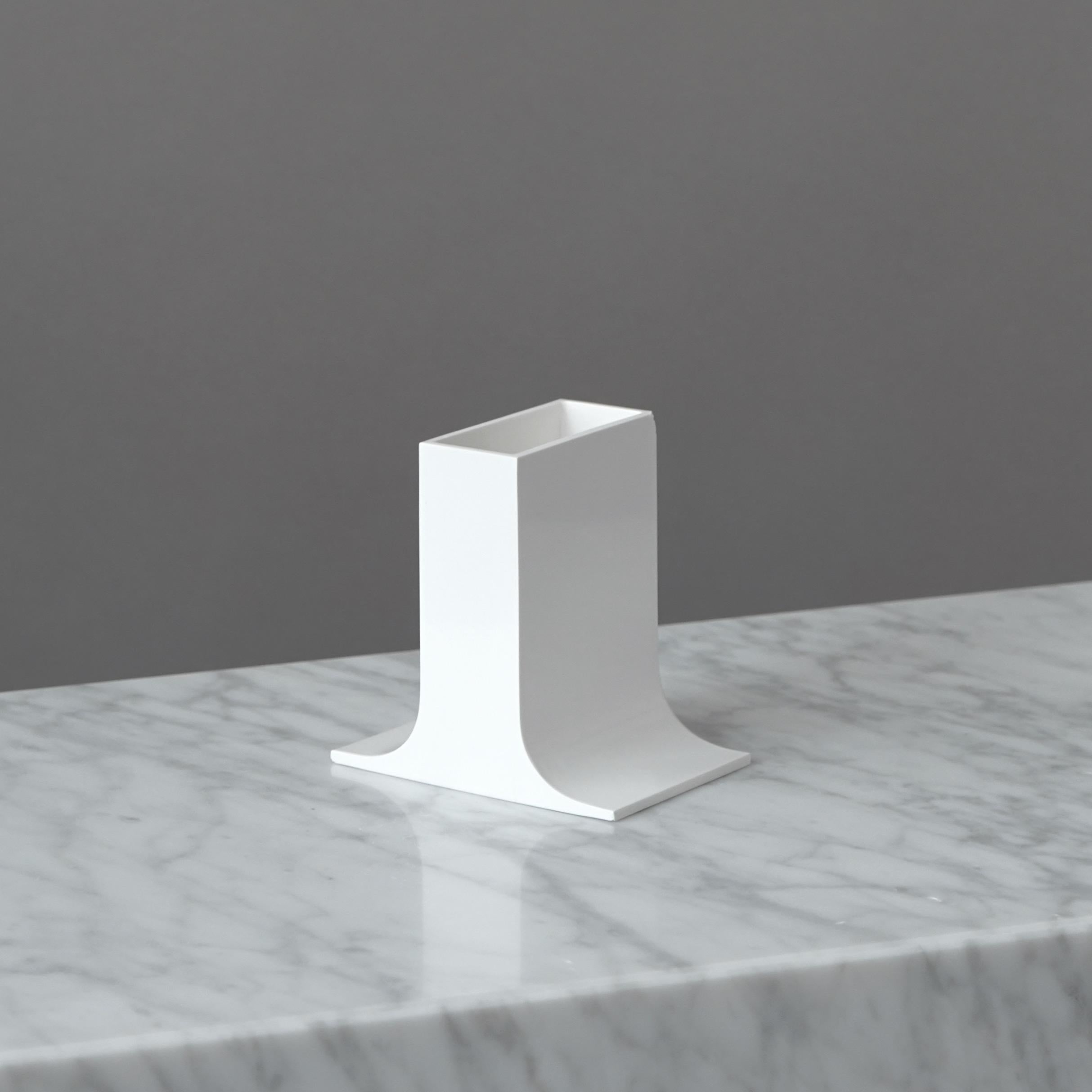 Italian Original White 'Lampedusa' Vase by Enzo Mari for Danese Milano. Italy, 1960s For Sale
