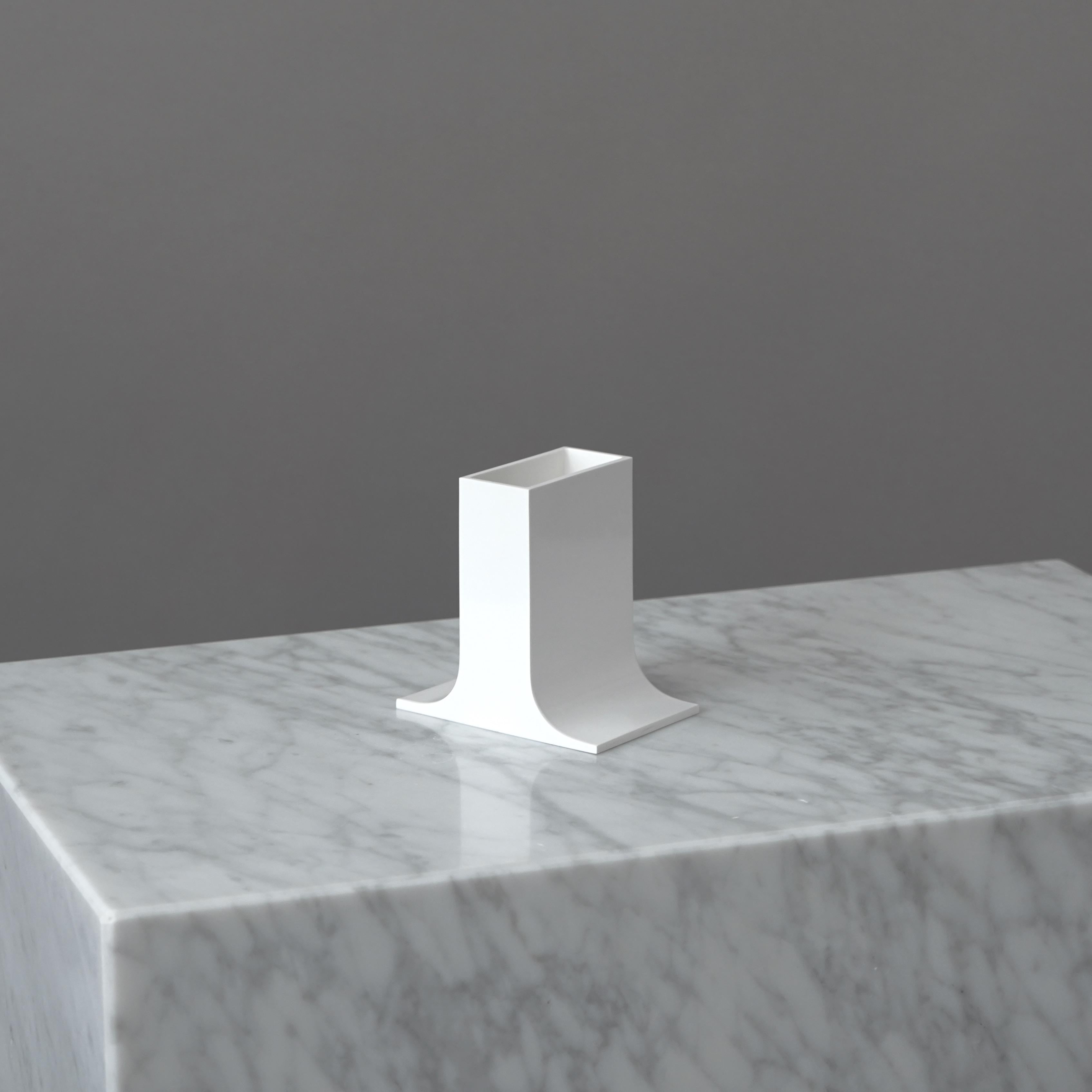 Italian Original White 'Lampedusa' Vase by Enzo Mari for Danese Milano. Italy, 1960s For Sale