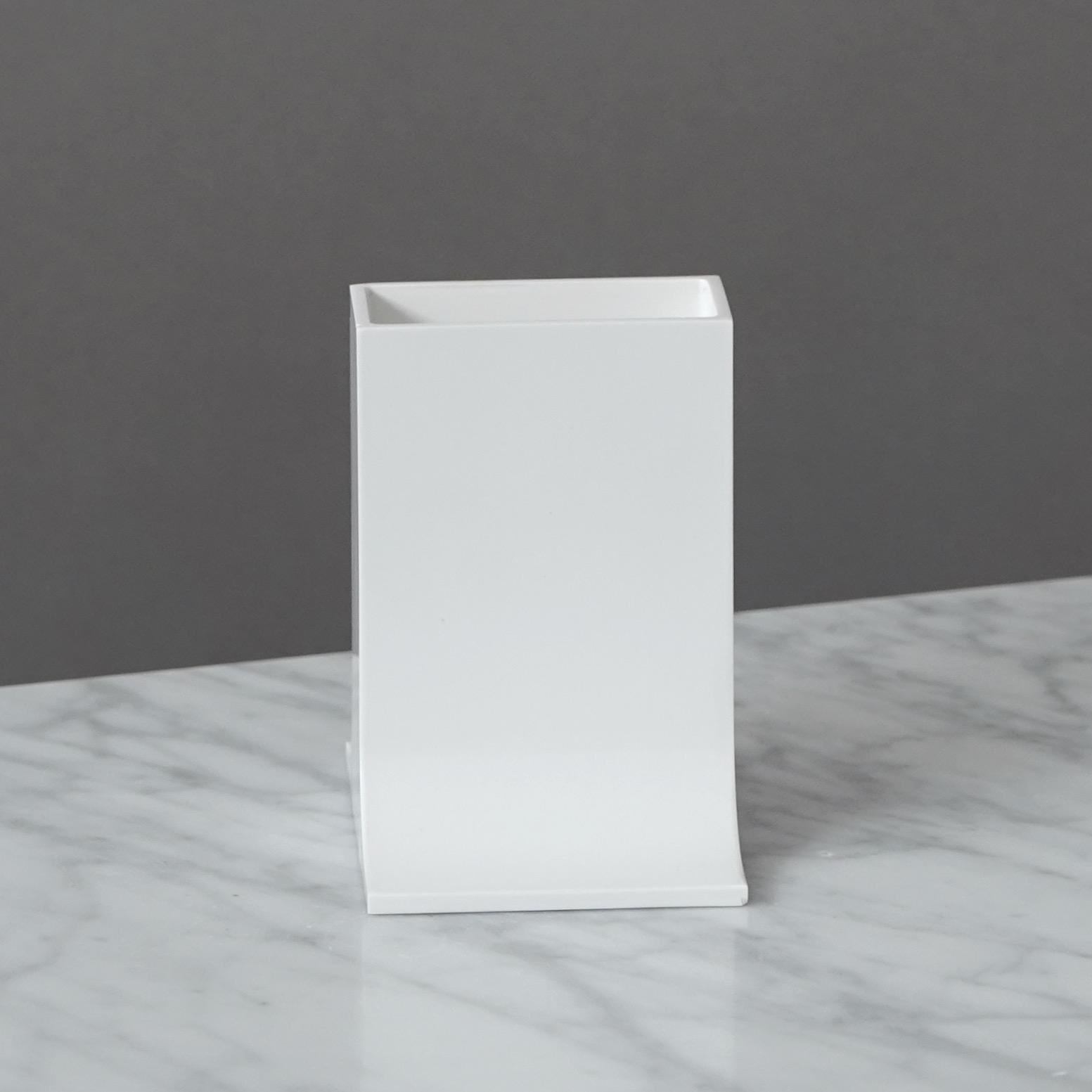 20th Century Original White 'Lampedusa' Vase by Enzo Mari for Danese Milano. Italy, 1960s For Sale