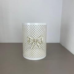 Original white metal waste paper bin element in Matégot Style, France 1970s