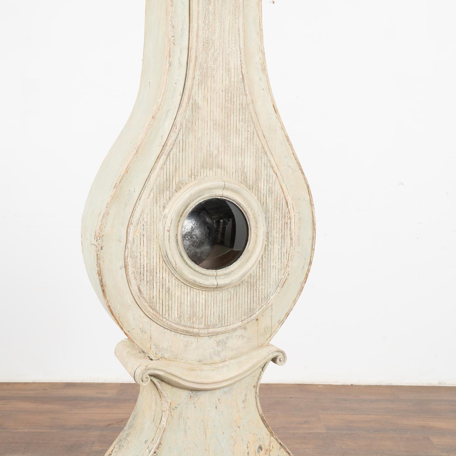 Original White Swedish Mora Grandfather Clock, circa 1840 2