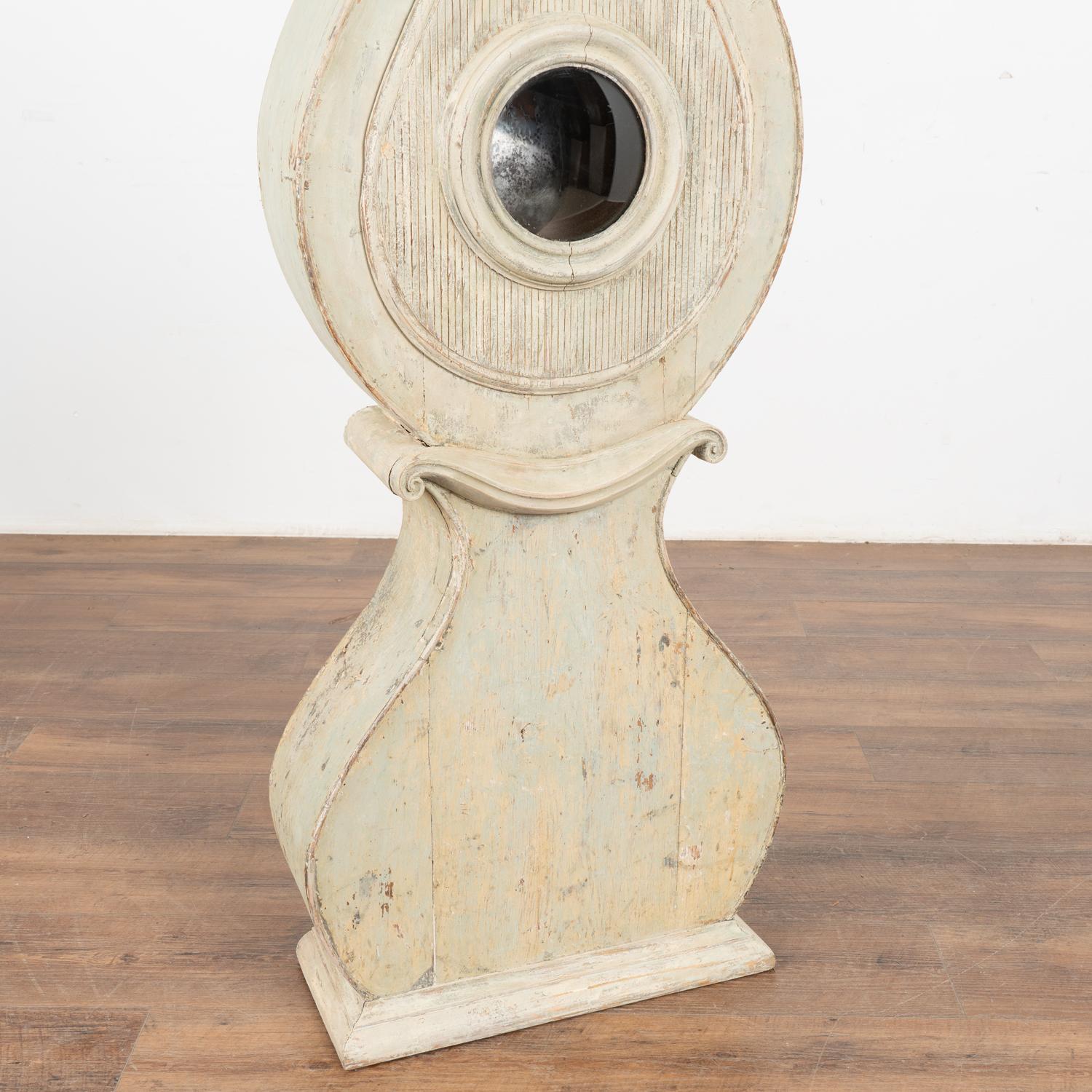 Original White Swedish Mora Grandfather Clock, circa 1840 3