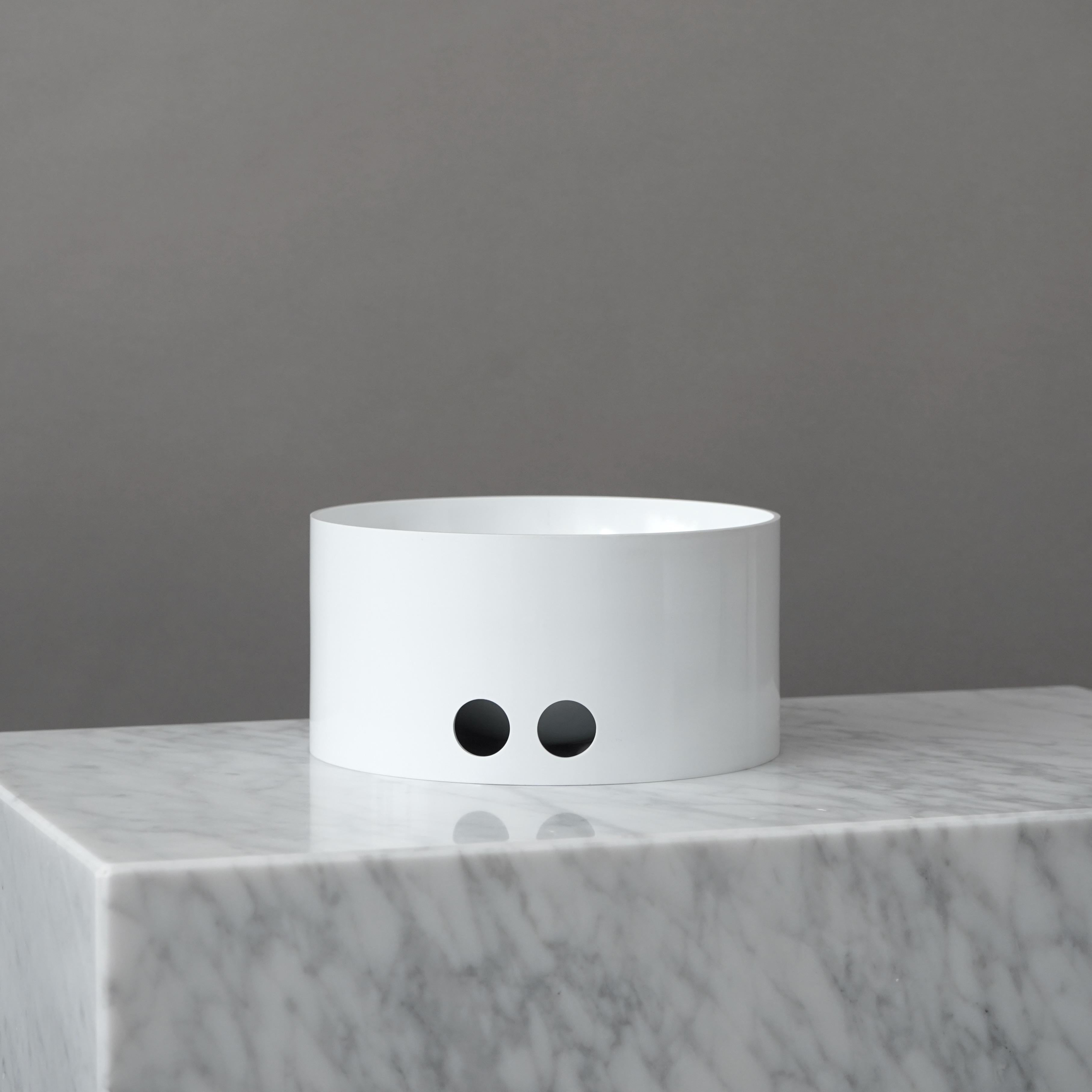 Plastique Bol blanc original Tongareva d'Enzo Mari pour Danese Milano. Italie, 1970 en vente