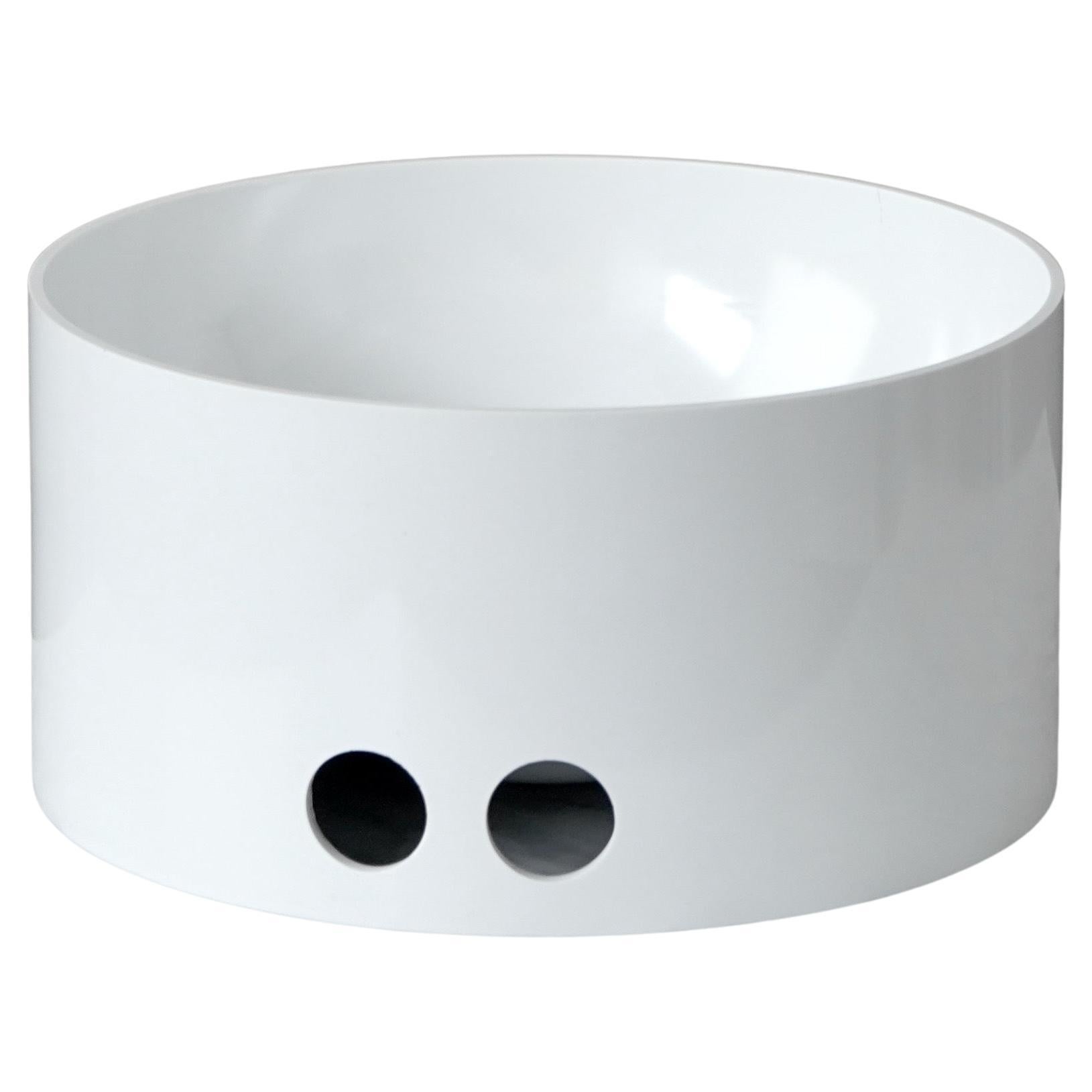 Original White 'Tongareva' Bowl by Enzo Mari for Danese Milano. Italy, 1970s