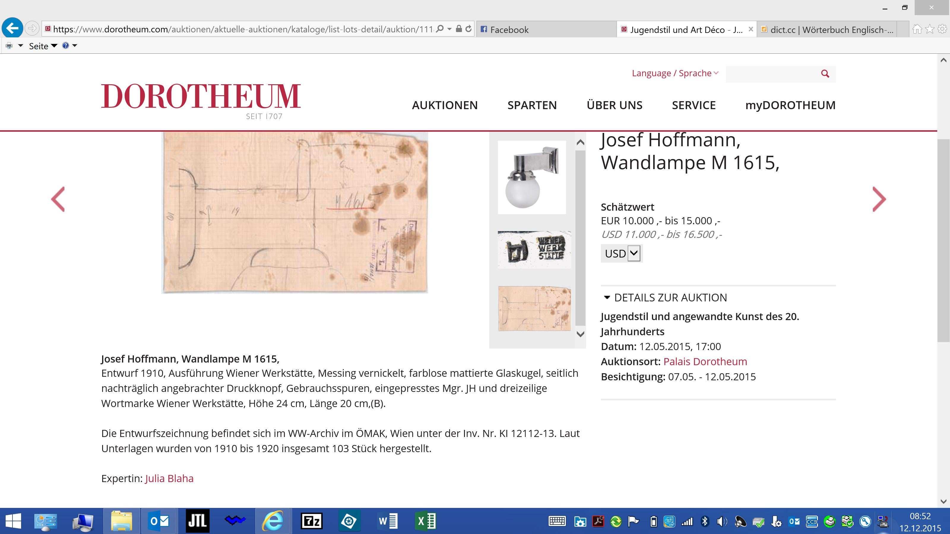 Original Wiener Werkstaette-Wandleuchte aus Messing, gestempelt, Josef Hoffmann im Zustand „Gut“ im Angebot in Vienna, AT