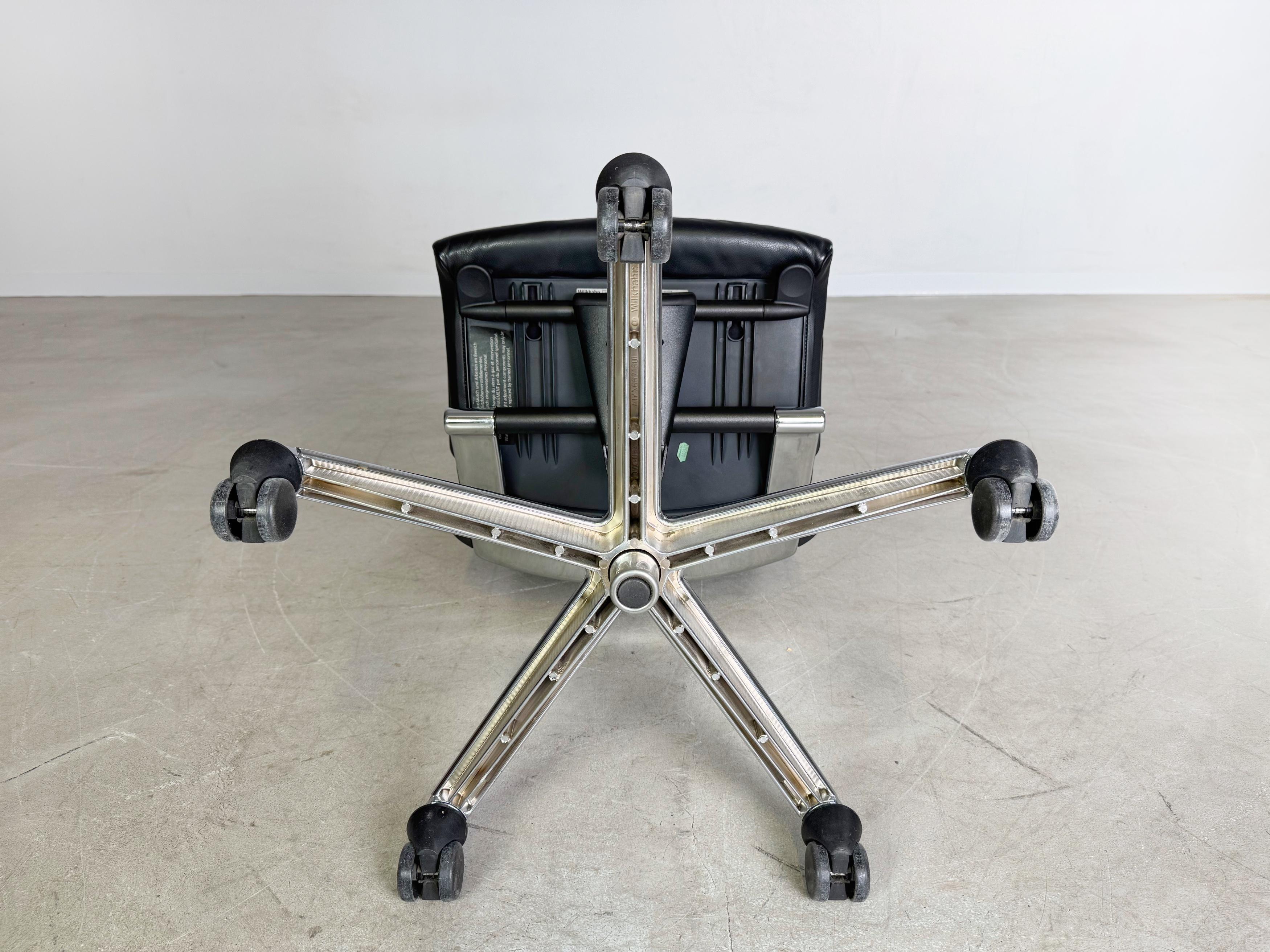 Originale Wikhahn Modus Bürostuhl Leder Design Chefsessel Stuhl in vendita 3
